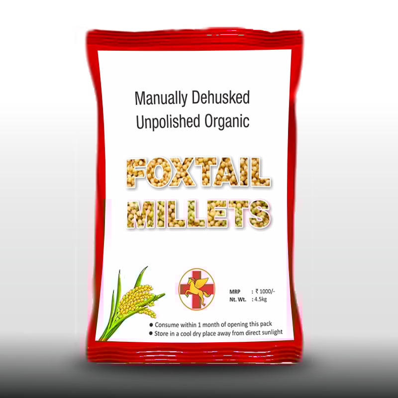 Manually Dehusked Unpolished Organic Foxtail Millets