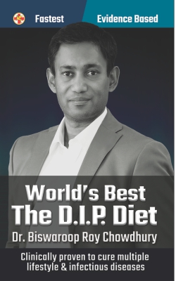 book cover the world best dip diet by dr biswaroop.