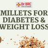 Millets for diabetes and weight loss featuring ragi, jowar, bajra, and foxtail millet as traditional Indian grains for blood sugar management and healthy nutrition by Dr. Biswaroop Roy Chowdhury.