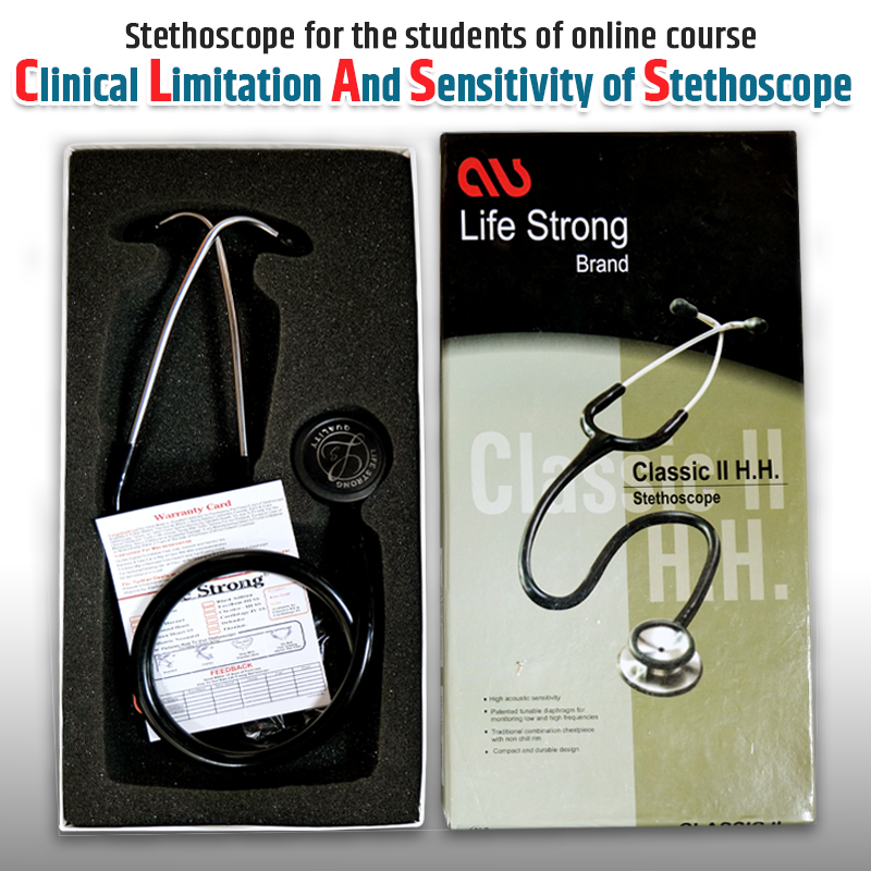 Stethoscope for the students of online course Clinical Limitations And Sensitivity of Stethoscope (CLASS)