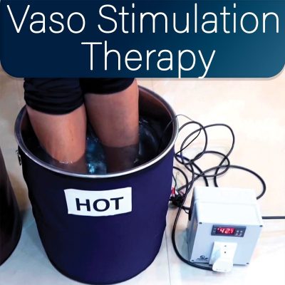 Vaso Stimulation Therapy demonstrated at Dr. Biswaroop Roy Chowdhury's wellness program.